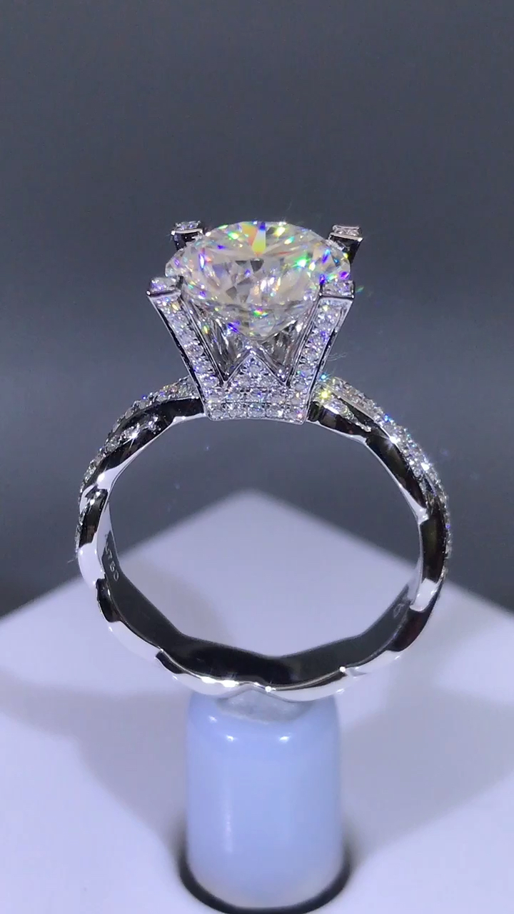 新款,2克拉,w满钻女戒