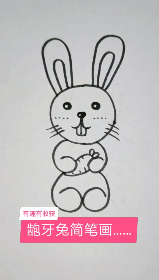 音为有你#龅牙兔简笔画
