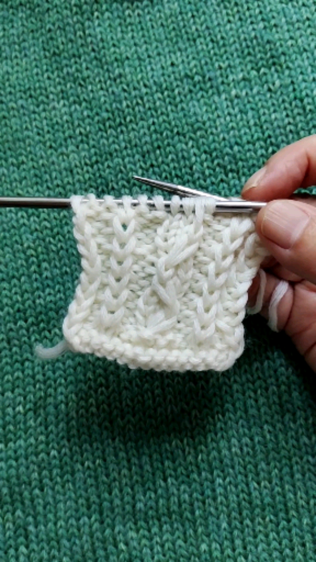 纯手工编织毛衣#柳条花编织教程,适合编织男士毛衣-度小视