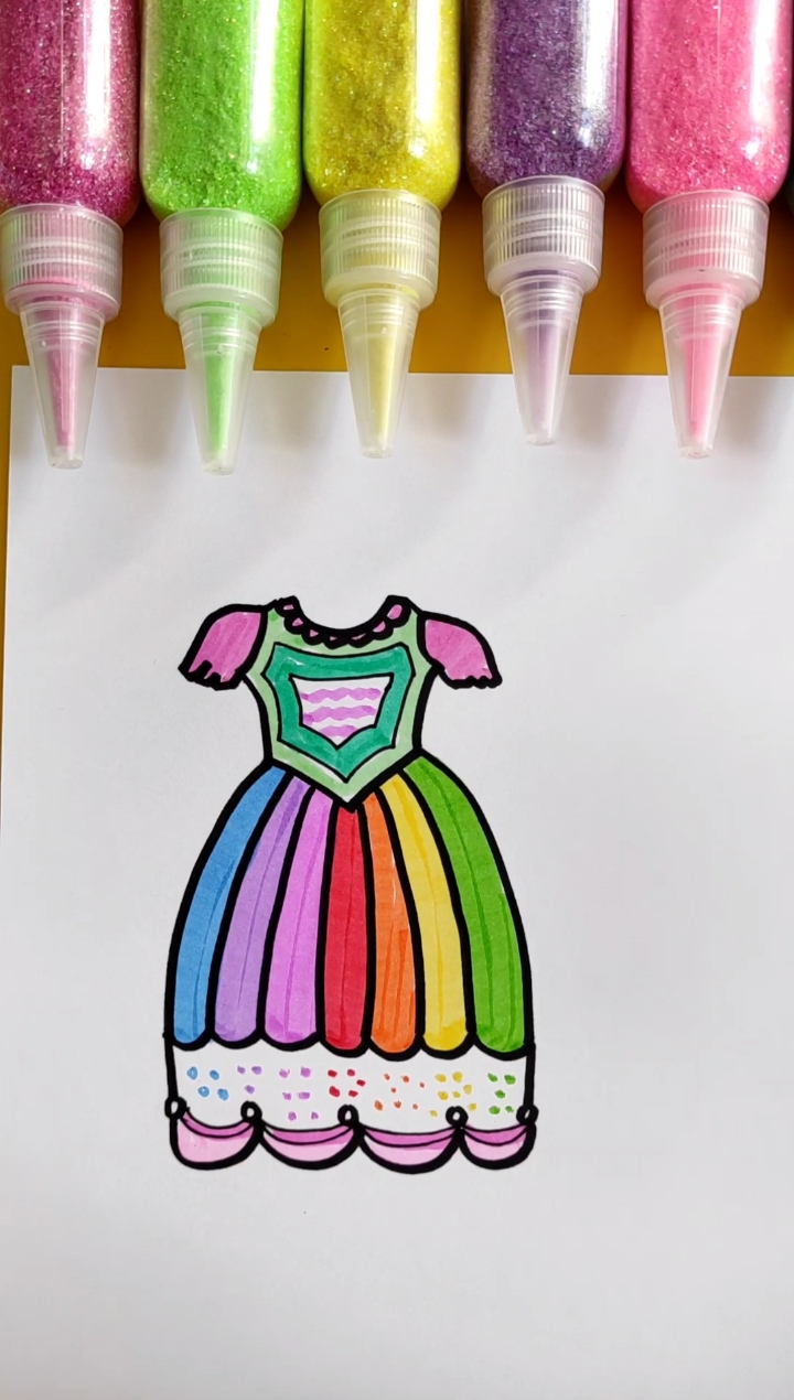 简笔画#教你如何画公主裙,画法简单易学