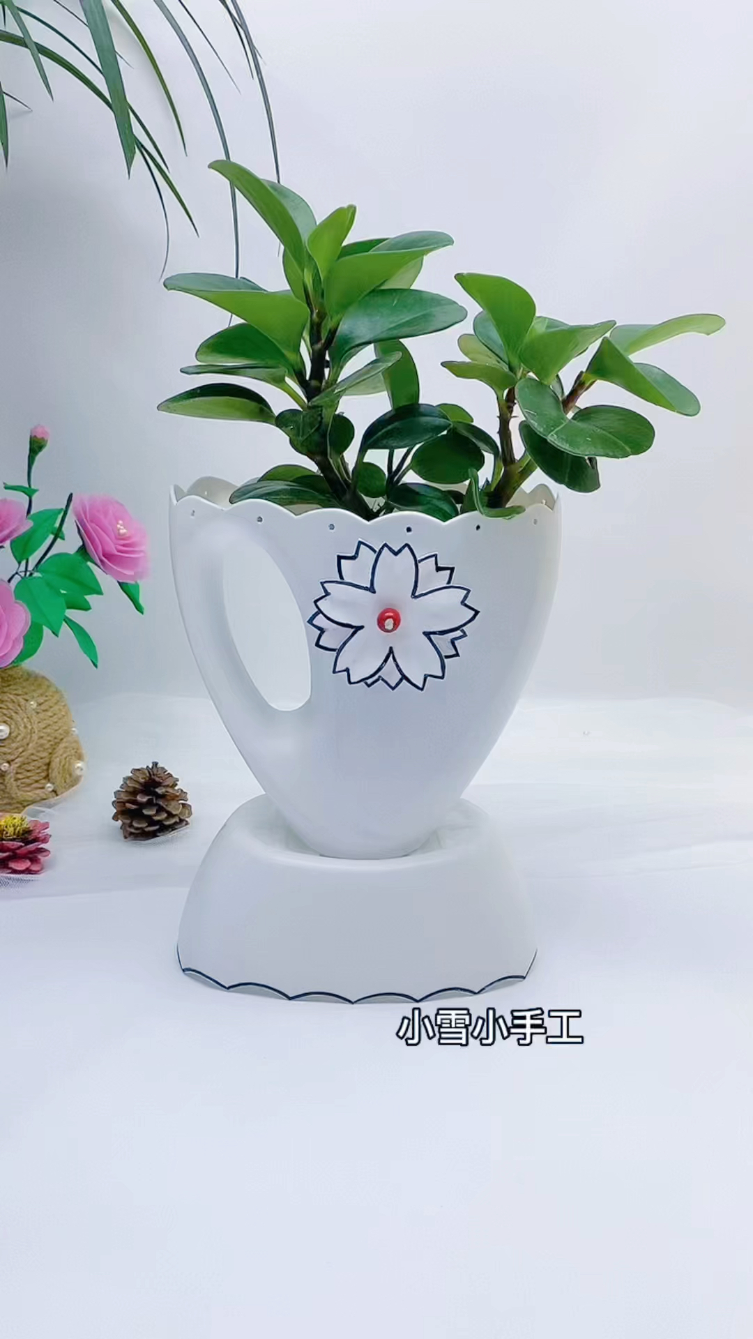 洗衣液瓶子改造做简单又好看的花盆