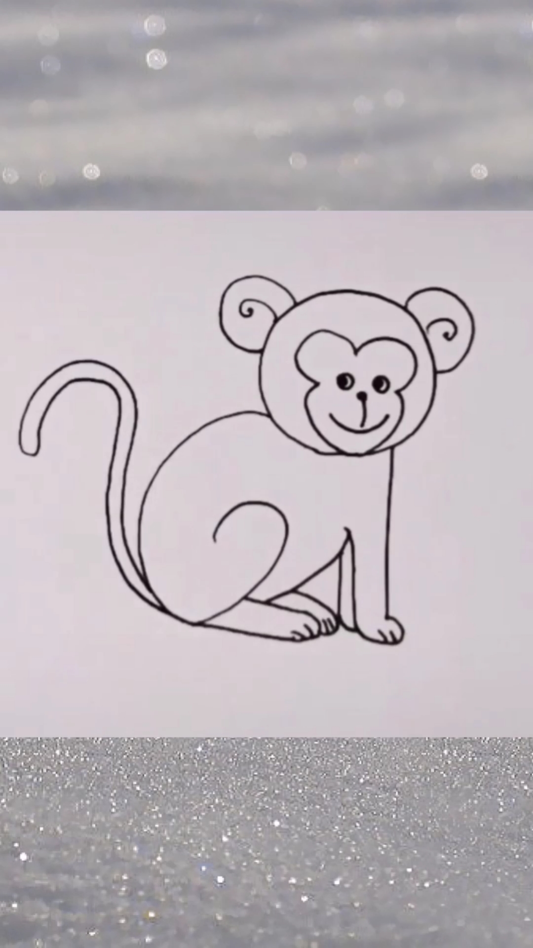 画画原来如此简单#用0123画小猴子,你学废了吗