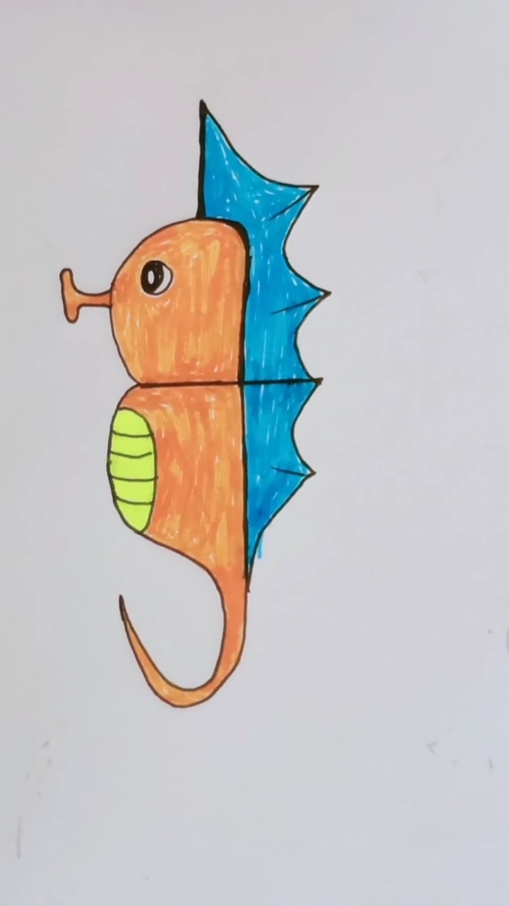 画画原来如此简单#简笔画小海马-度小视