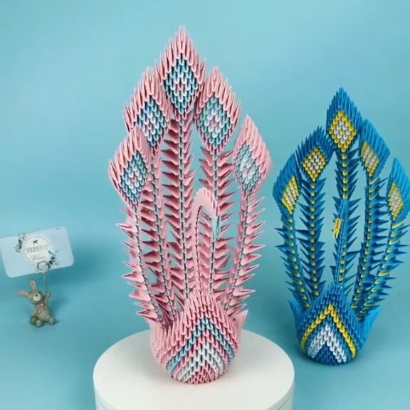 手工制作#手工三角插折纸,图纸加视频,做法不难