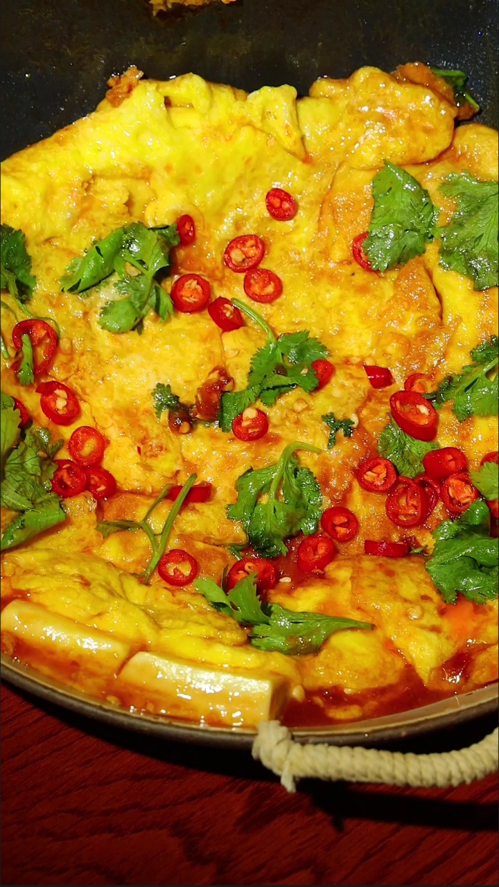 美食#鸡蛋包豆腐