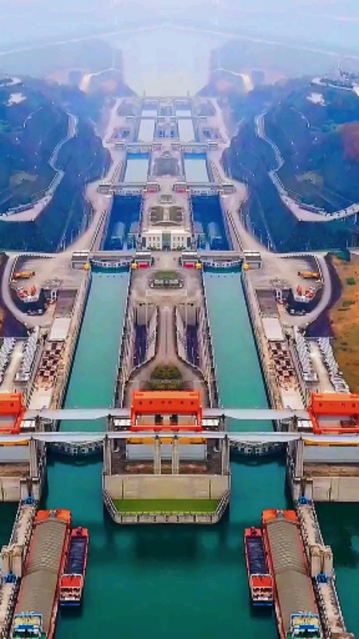 三峡双线五级船闸,厉害了我的国!-度小视