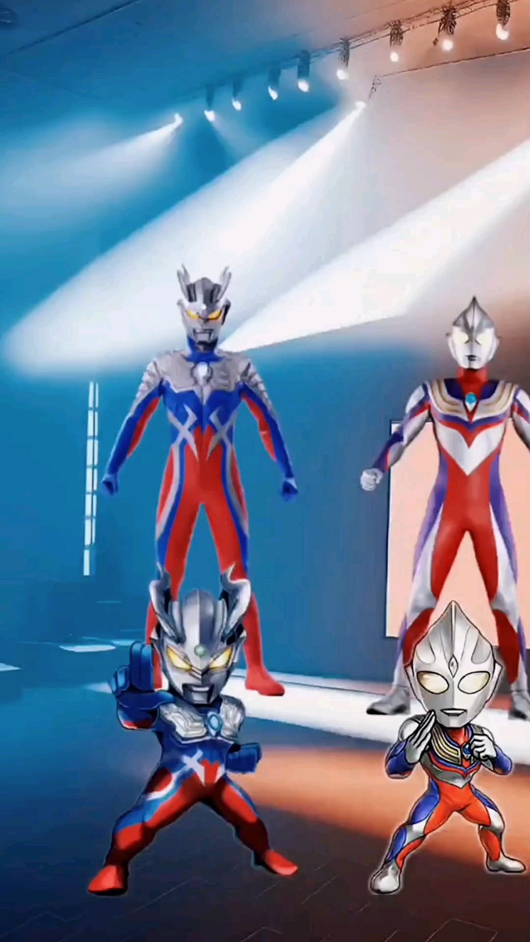 奥特曼#赛罗和迪迦一起来跳舞