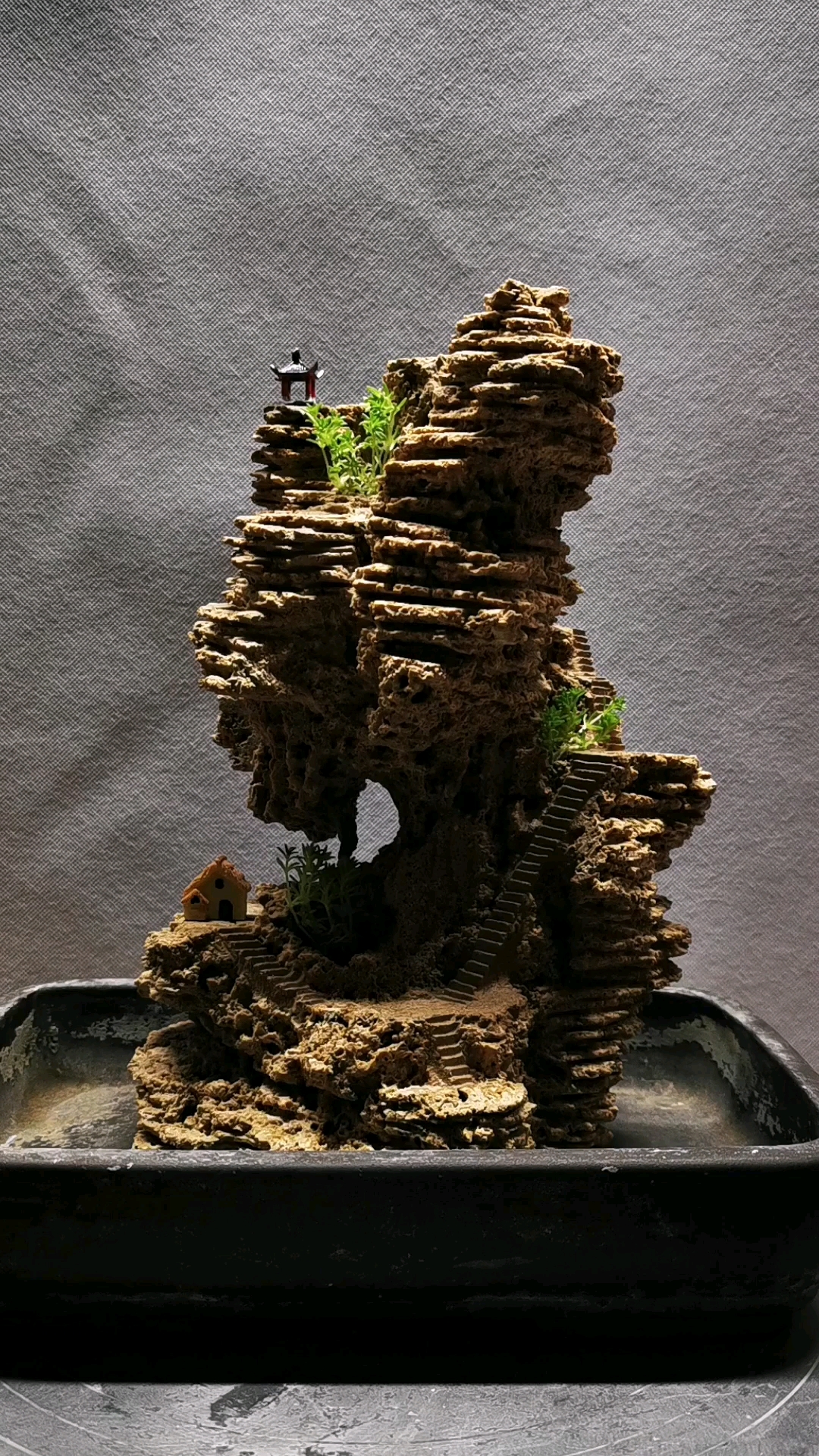 吸水石假山盆景新作欣赏二