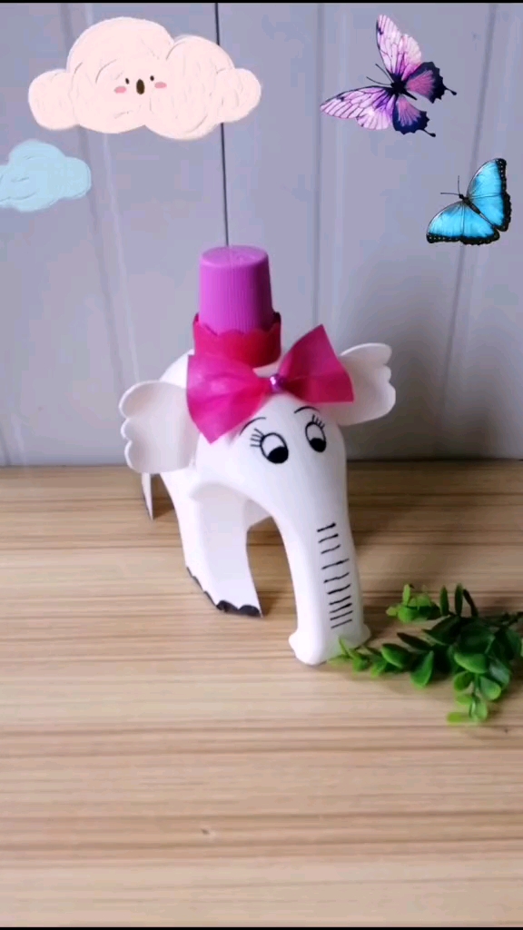 洗衣液桶十个宝做一个大象可爱吧放在家里美美哒小盆友都喜欢