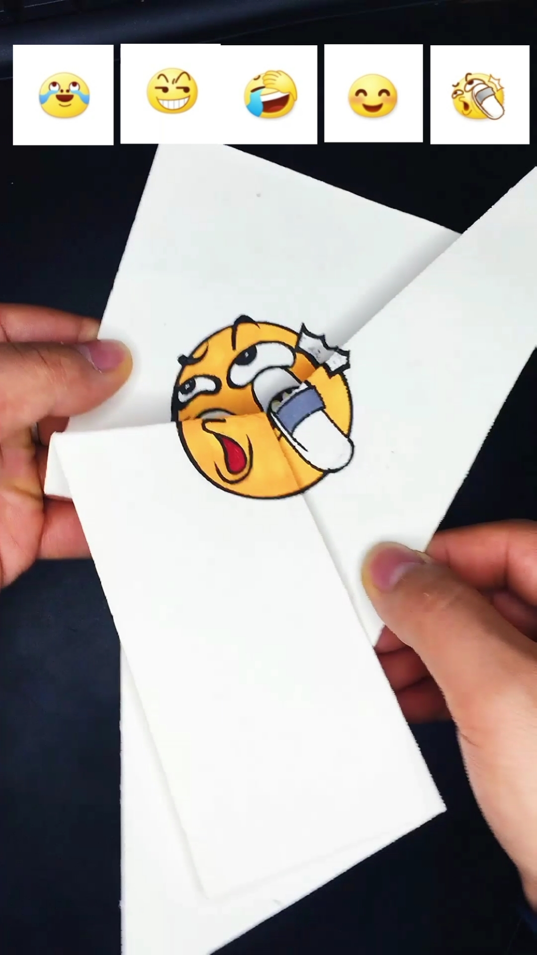 折纸画#知道你经常用的表情包是怎么变的了吧