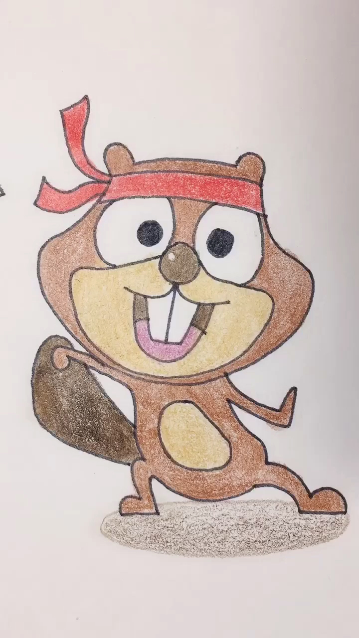 画画原来如此简单学画小松鼠简笔画