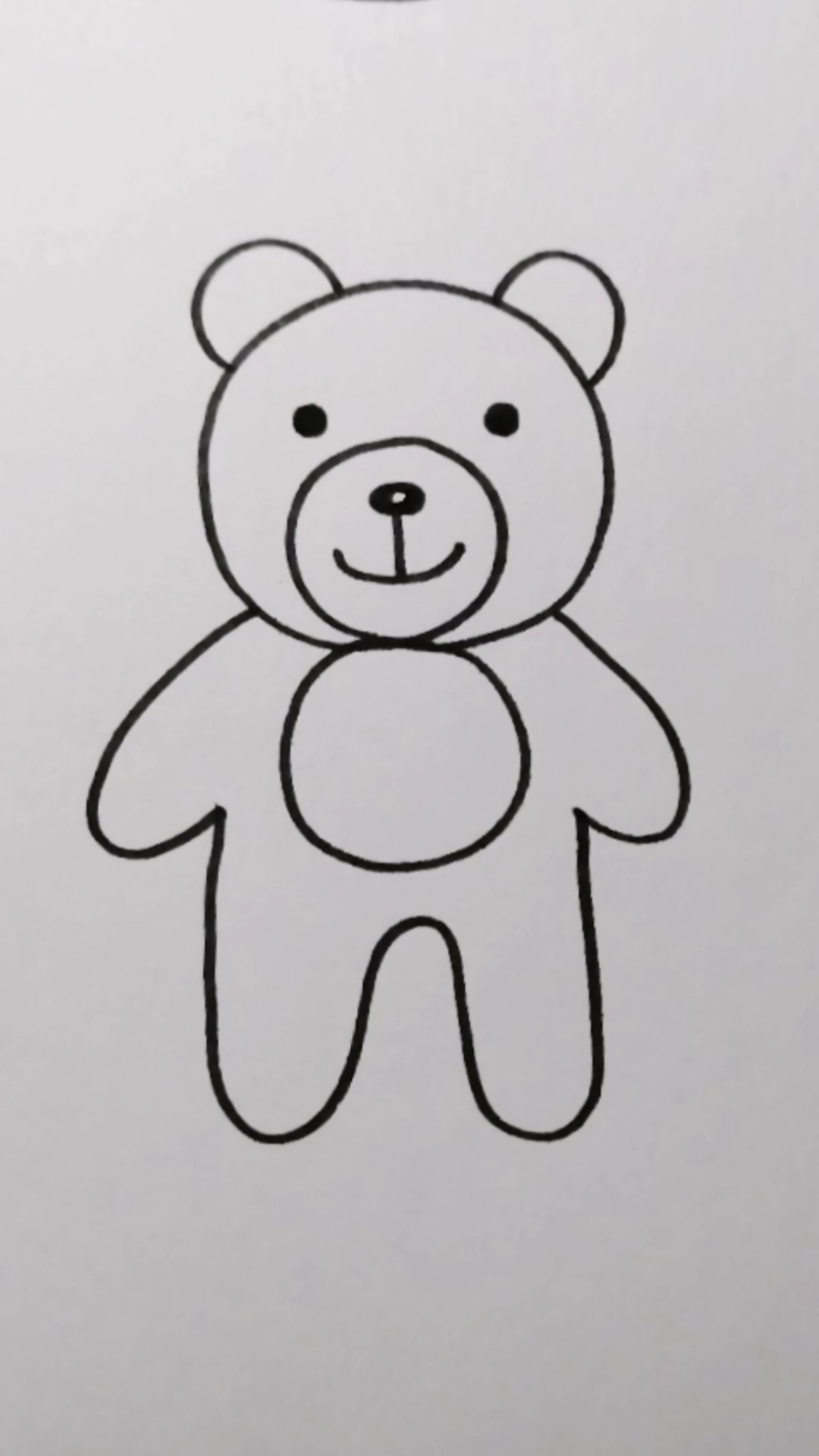 画画原来如此简单#小熊这样画,再简单不过了