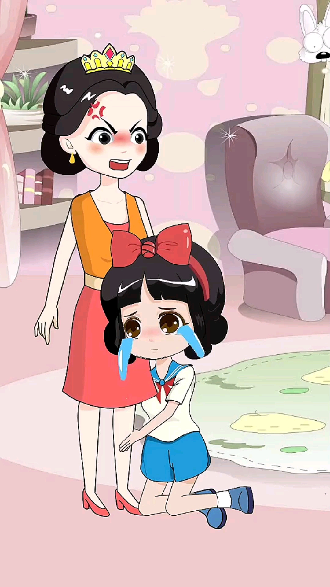 白雪这样怎么了,哭的这么伤心?