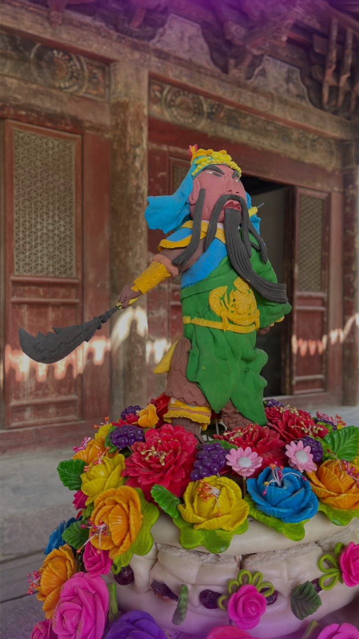 传统手艺#今日面人关公不高兴?