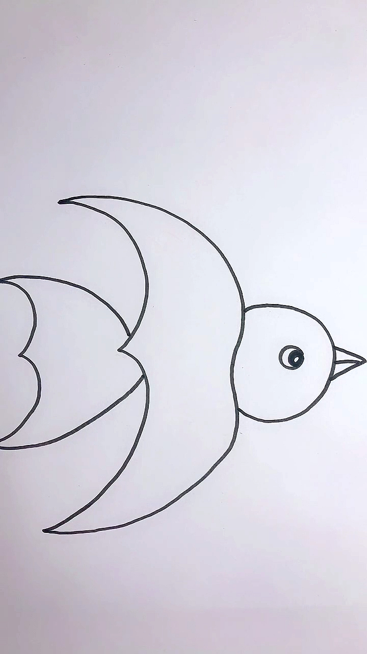 画画原来如此简单#3个3画小燕子