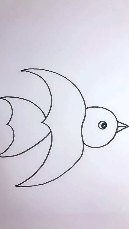 画画原来如此简单#3个3画小燕子