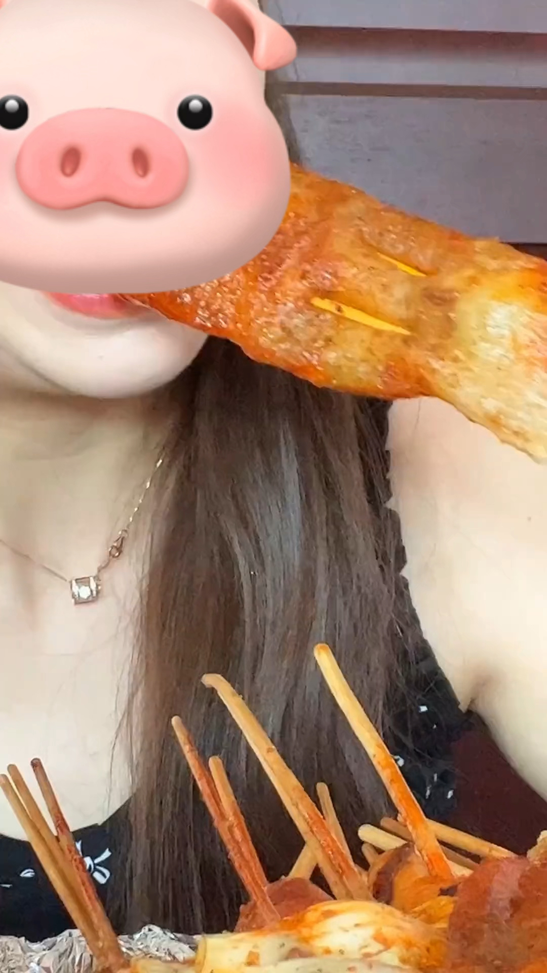 炸串#面团妞妞吃饭