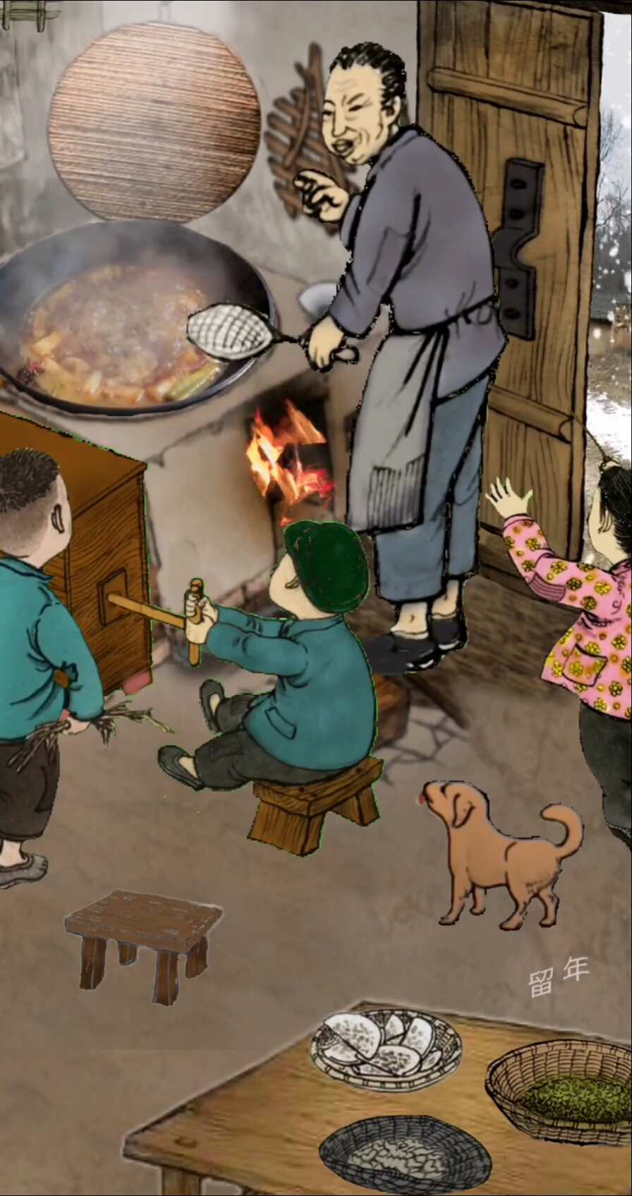 小时候就盼着过年吃炖肉,抢着烧火拉风箱,能吃到第一口肉,那时的肉可
