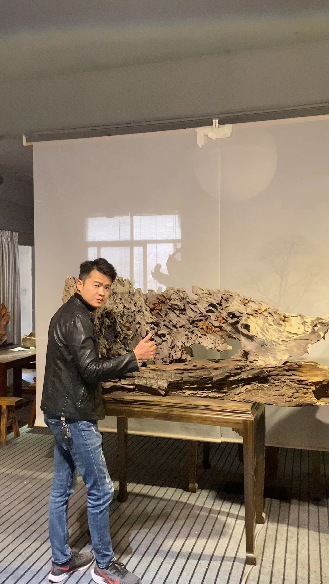 天然朽木雕刻海底世界