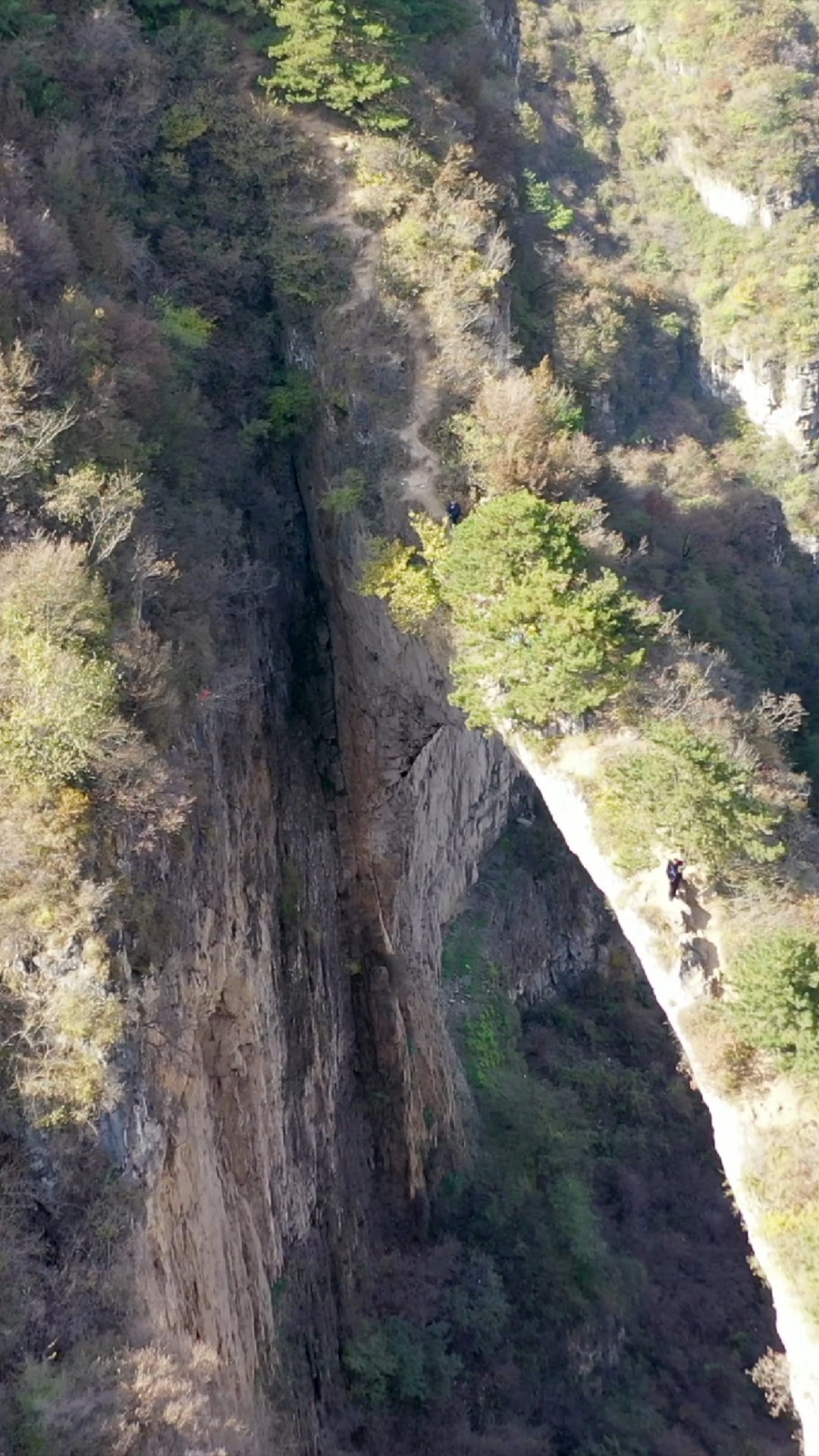 山西鹅屋太行山天生桥,高100多米,跨度50多米,网友说是北方最大的天然