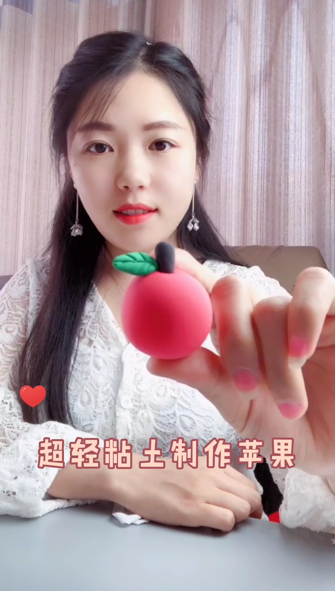 手工制作#超轻粘土做的小苹果,你们学会了吗?