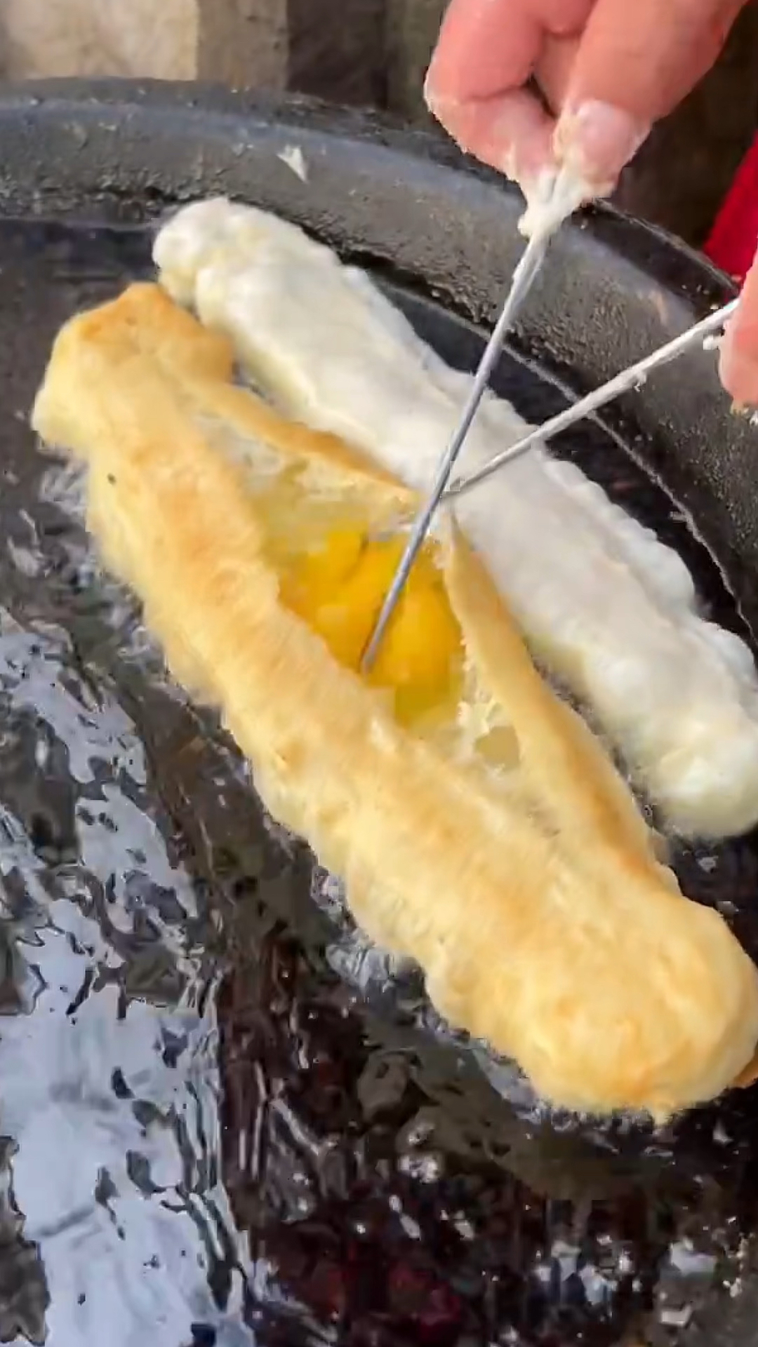 舌尖上的美食#油条夹鸡蛋,有没有吃过