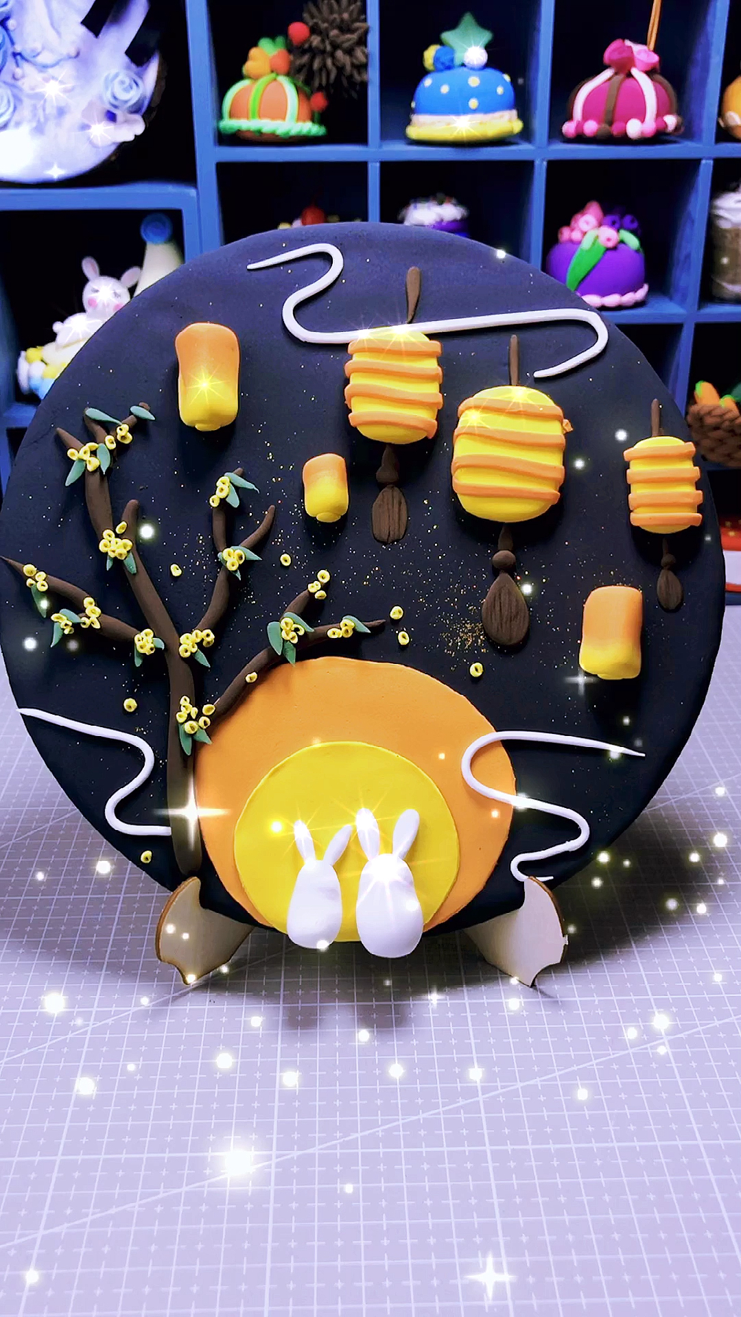 超轻粘土#中秋主题粘土画教程.刷到这个视频的朋友月圆人圆美梦成 ..