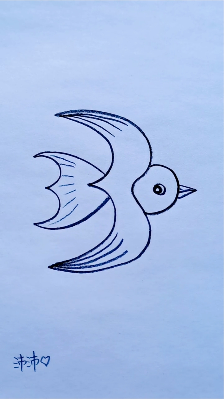 创意简笔画#用数字3画小鸟