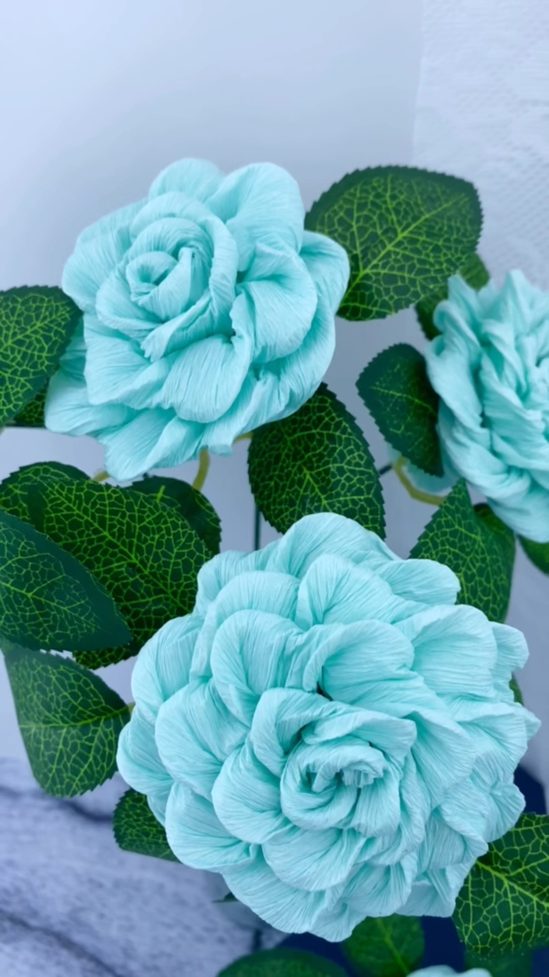 皱纹纸手工花#扭扭花来了