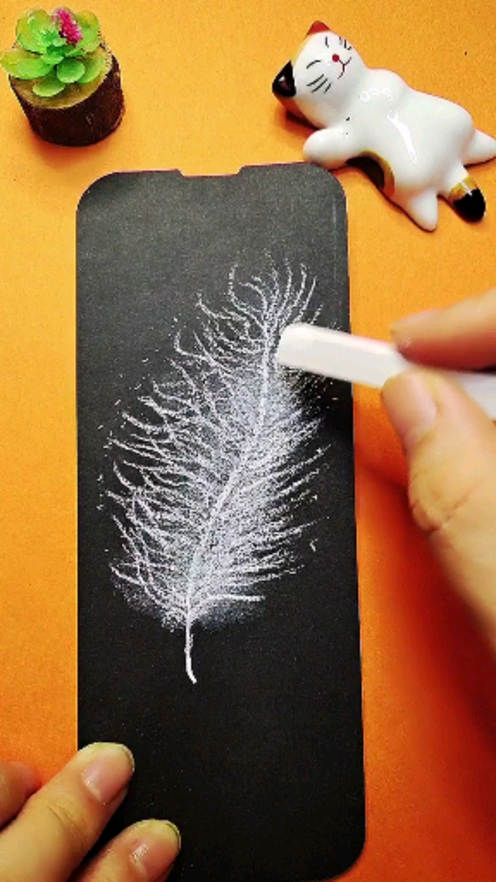 画画原来如此简单#教你画羽毛书签