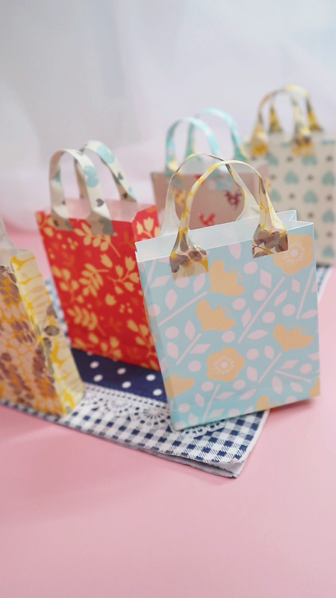 手工制作迷你购物袋可可爱爱还做法简单试试看吧