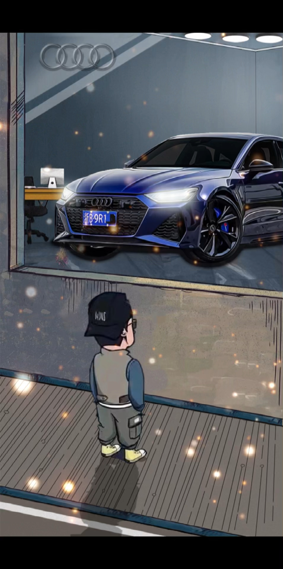 奥迪rs7应该是很多男人的梦想吧,也是热泪盈眶的挚爱