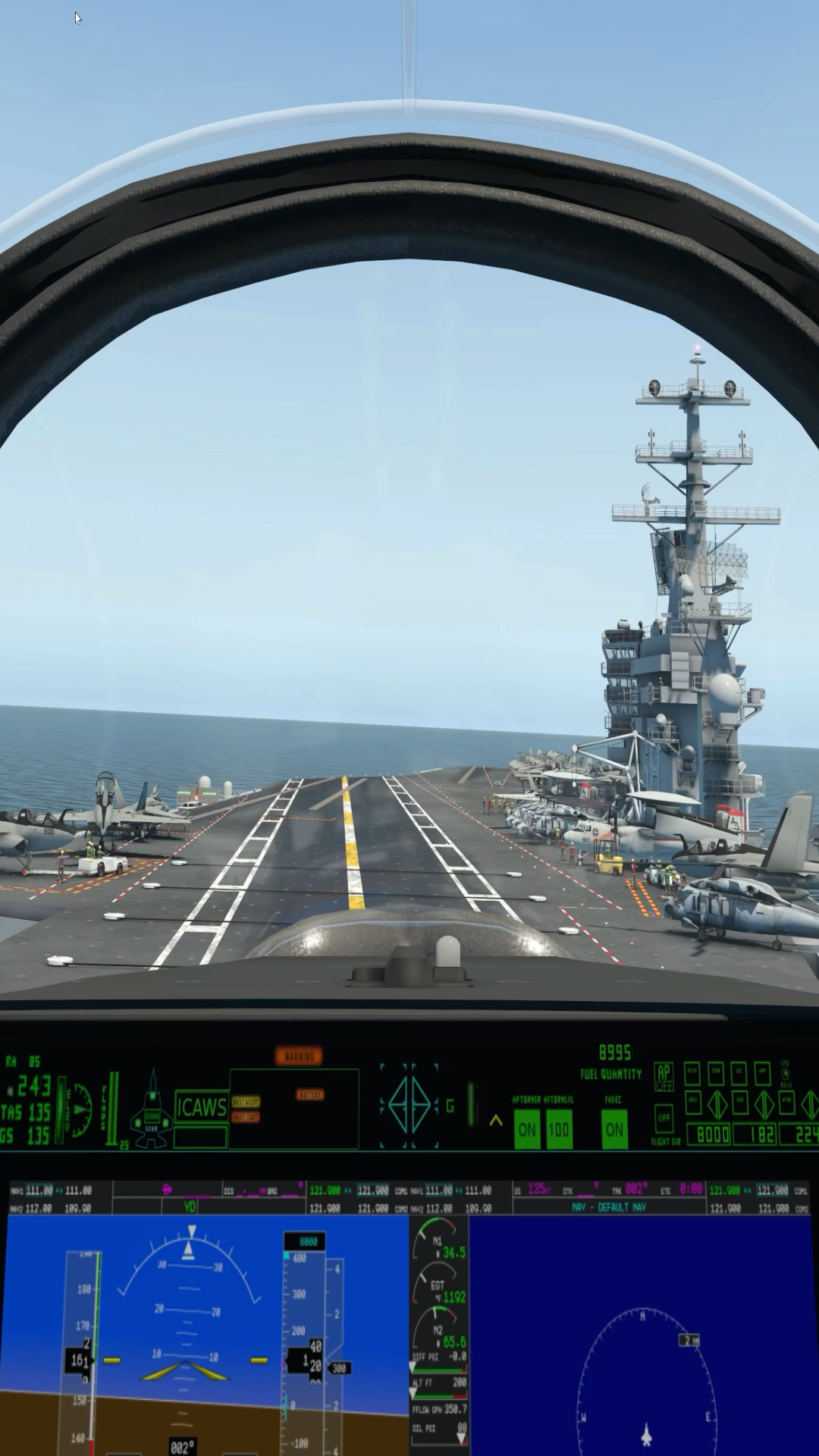 f35降落航母第一视角模拟游戏而已