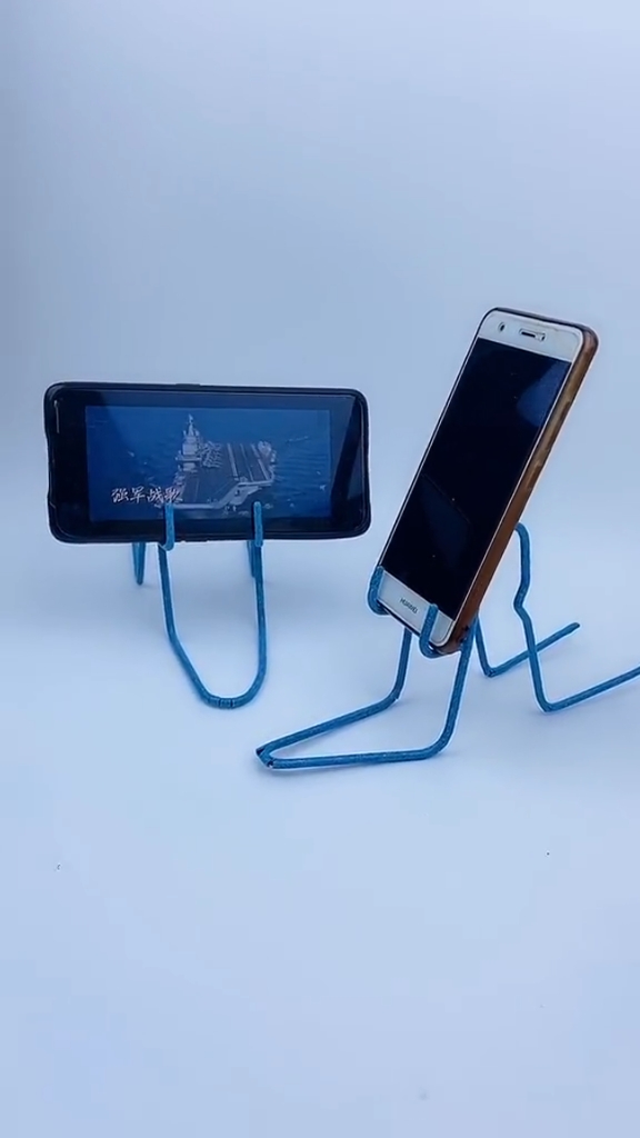 衣架改造的手机支架,方便实用,孩子上网课用的上96-度小视
