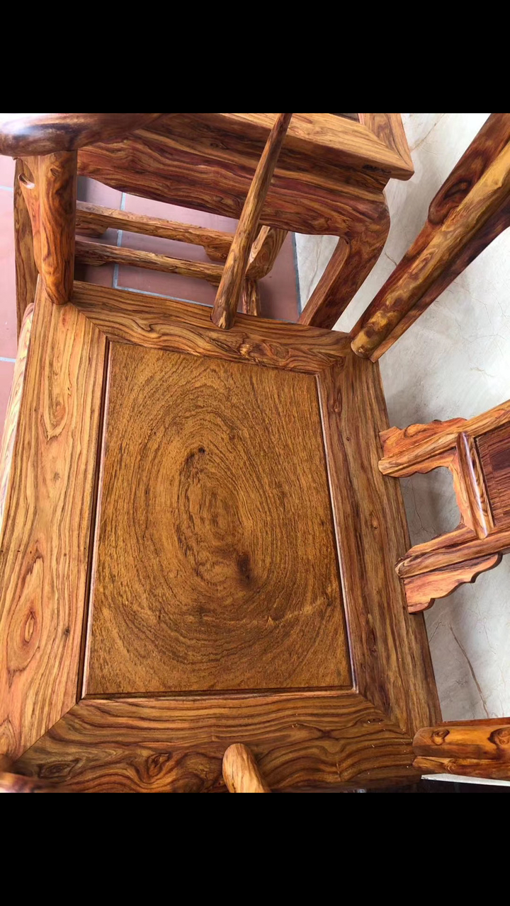 古典红木家具#越南黄花梨三件套漂亮.