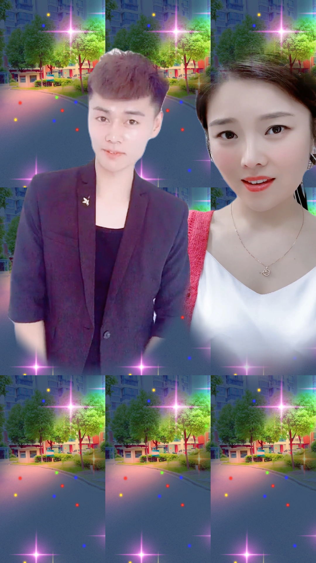 同框无缝合拍情歌对唱,唱红了美女的脸颊.