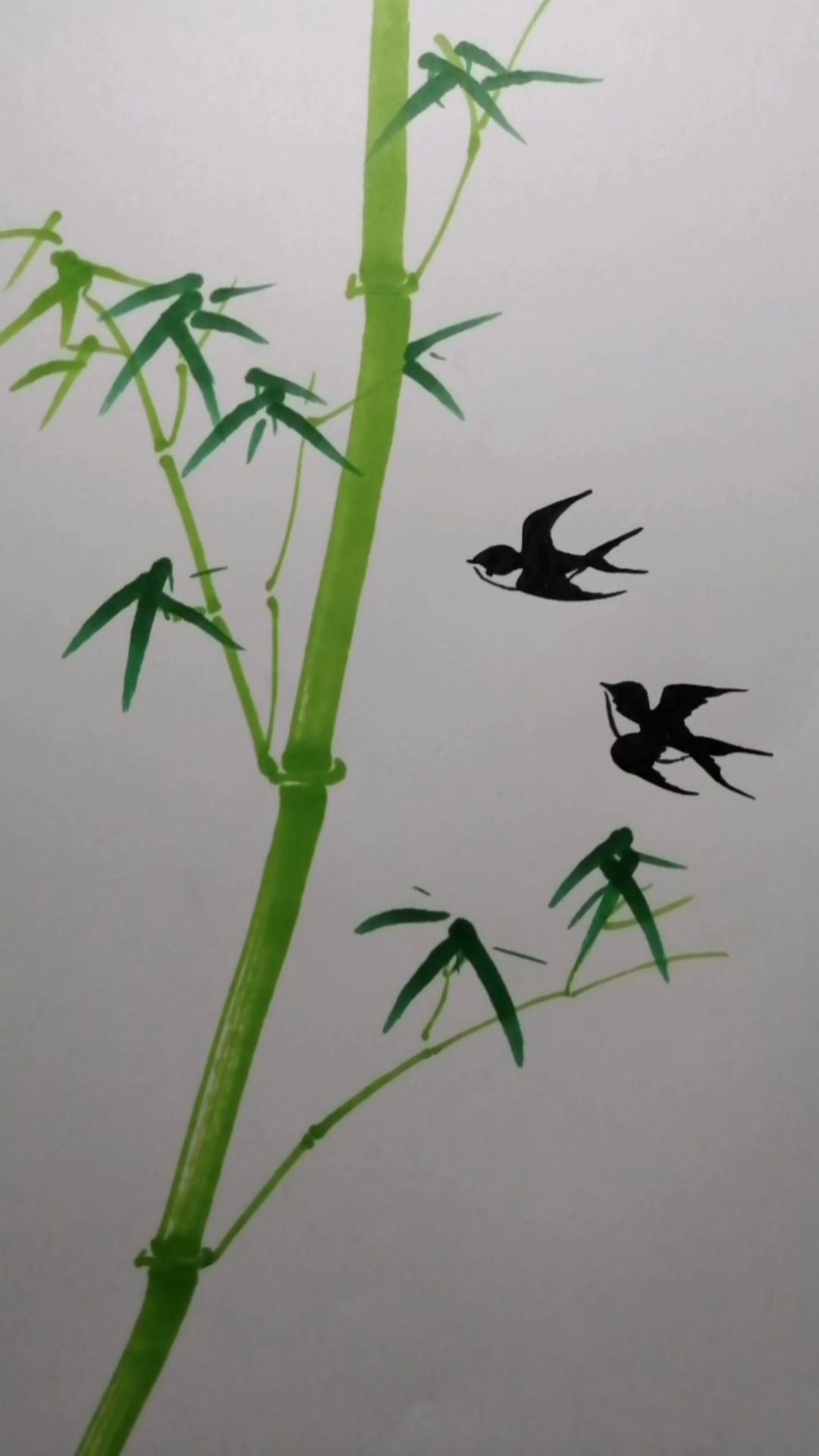 画画原来如此简单#马克画竹子,简单还美丽,你试试