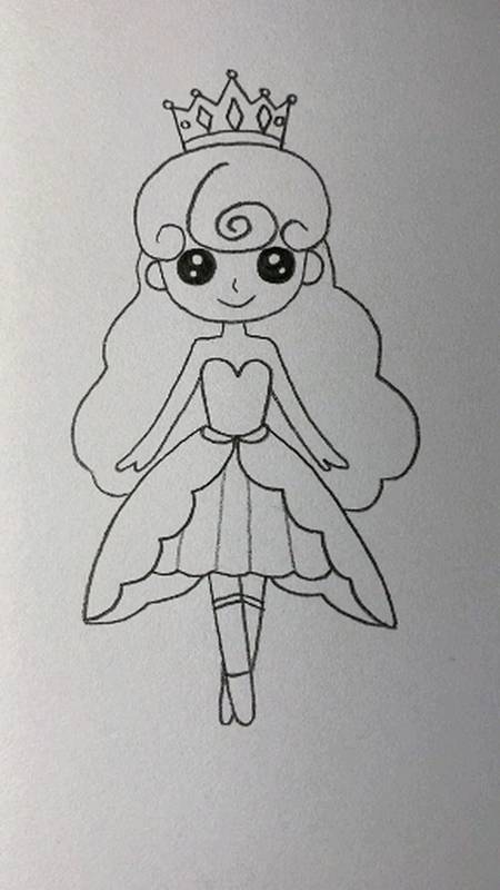 画画原来如此简单#画漂亮小公主