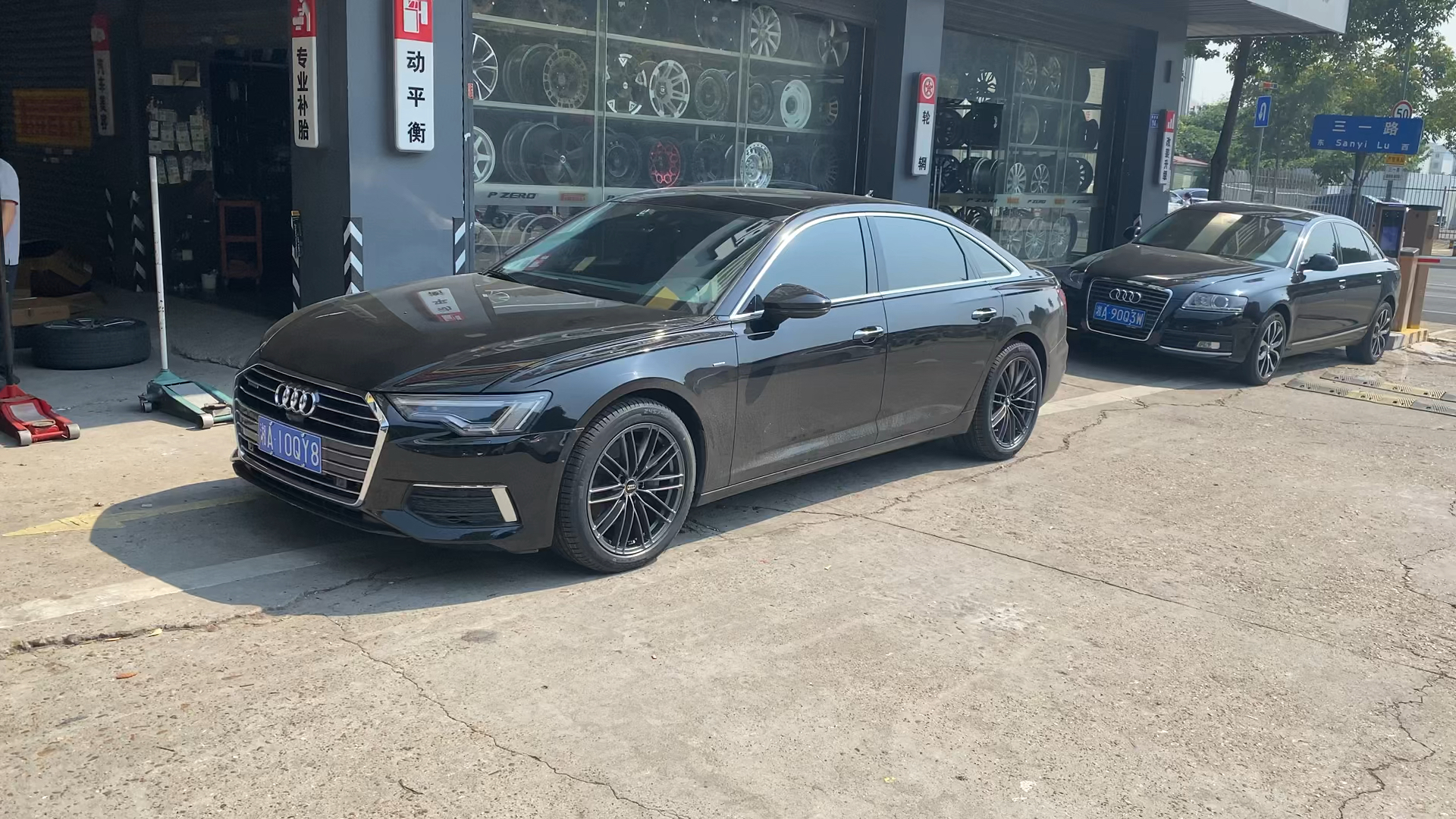 轮毂轮胎改装升级#奥迪a6轮毂轮胎改装升级:245/45r19