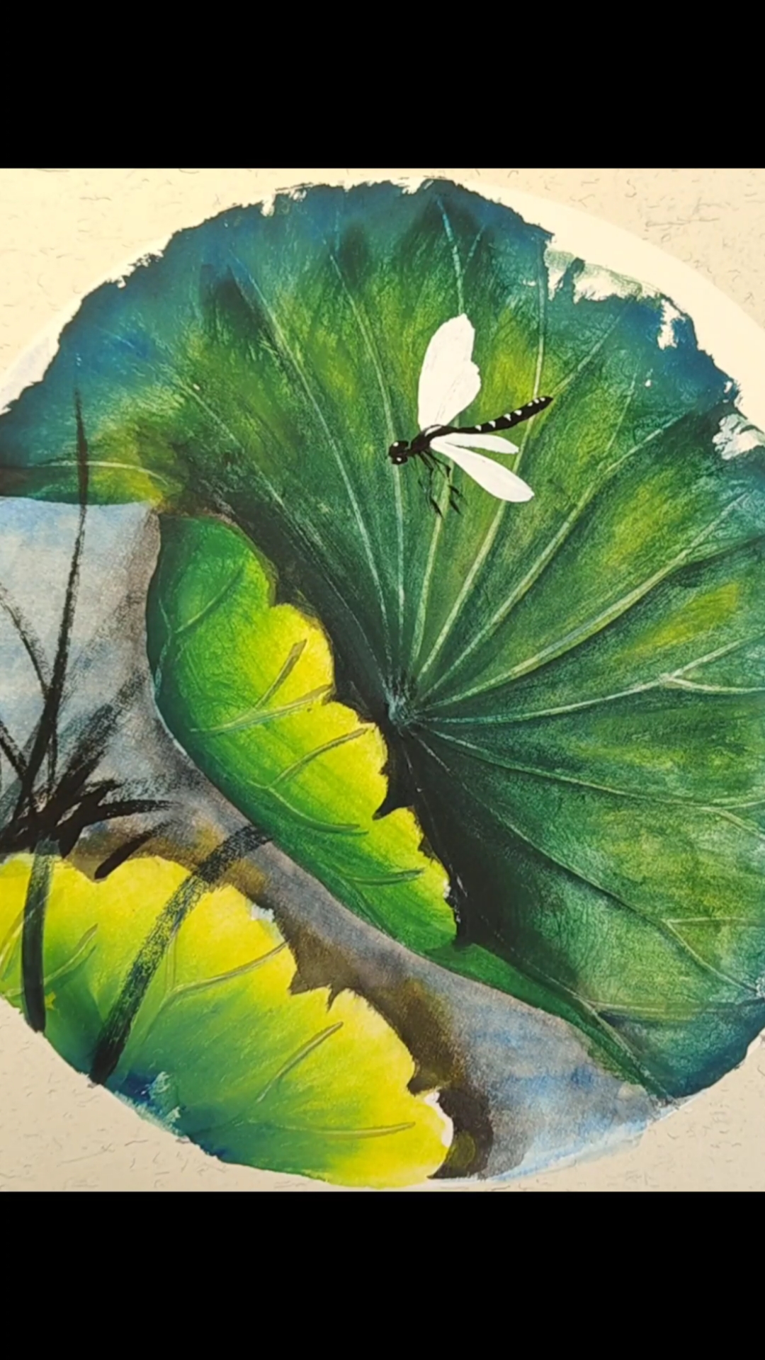 画画原来如此简单蜻蜓荷叶一看就会一起画吧