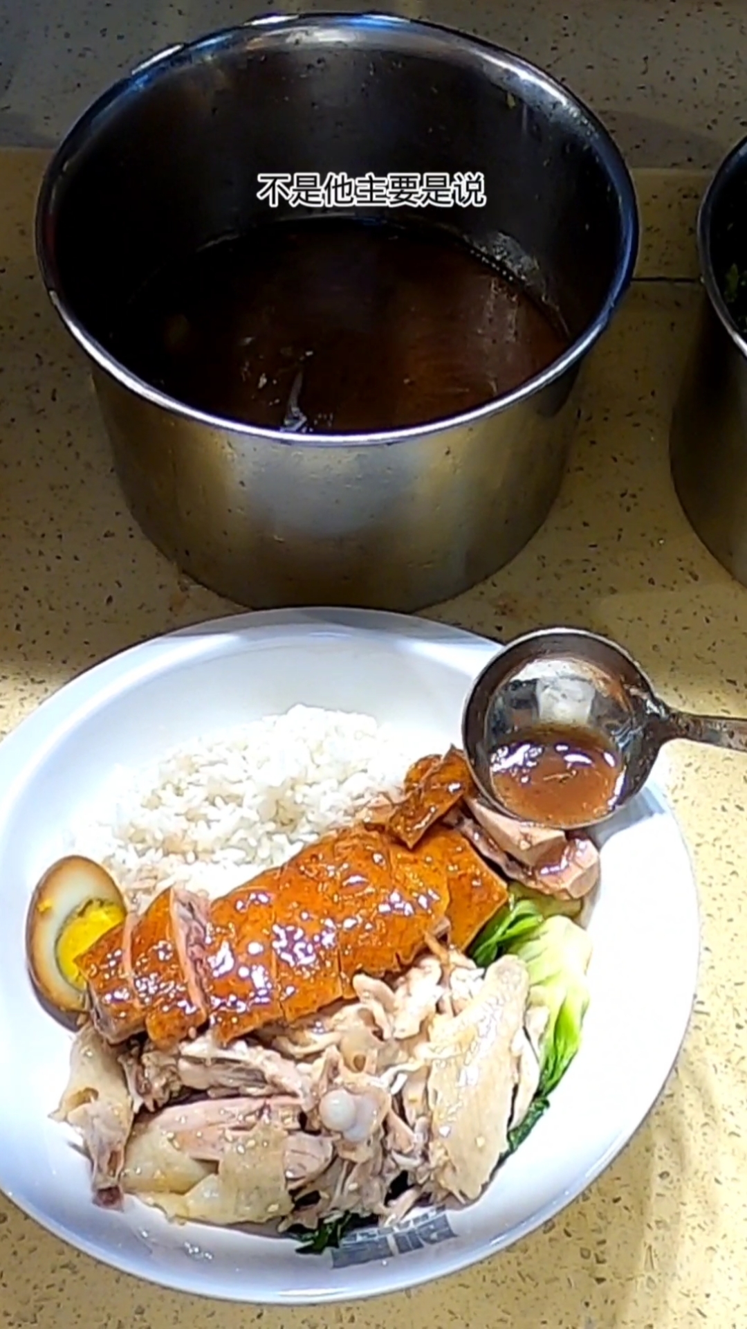 这份烧鸭拼手撕鸡饭在广州卖21块贵吗?