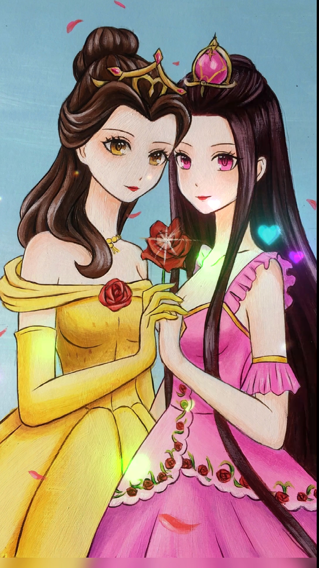 闺蜜假如迪士尼的贝儿公主与叶罗丽的茉莉公主是闺蜜