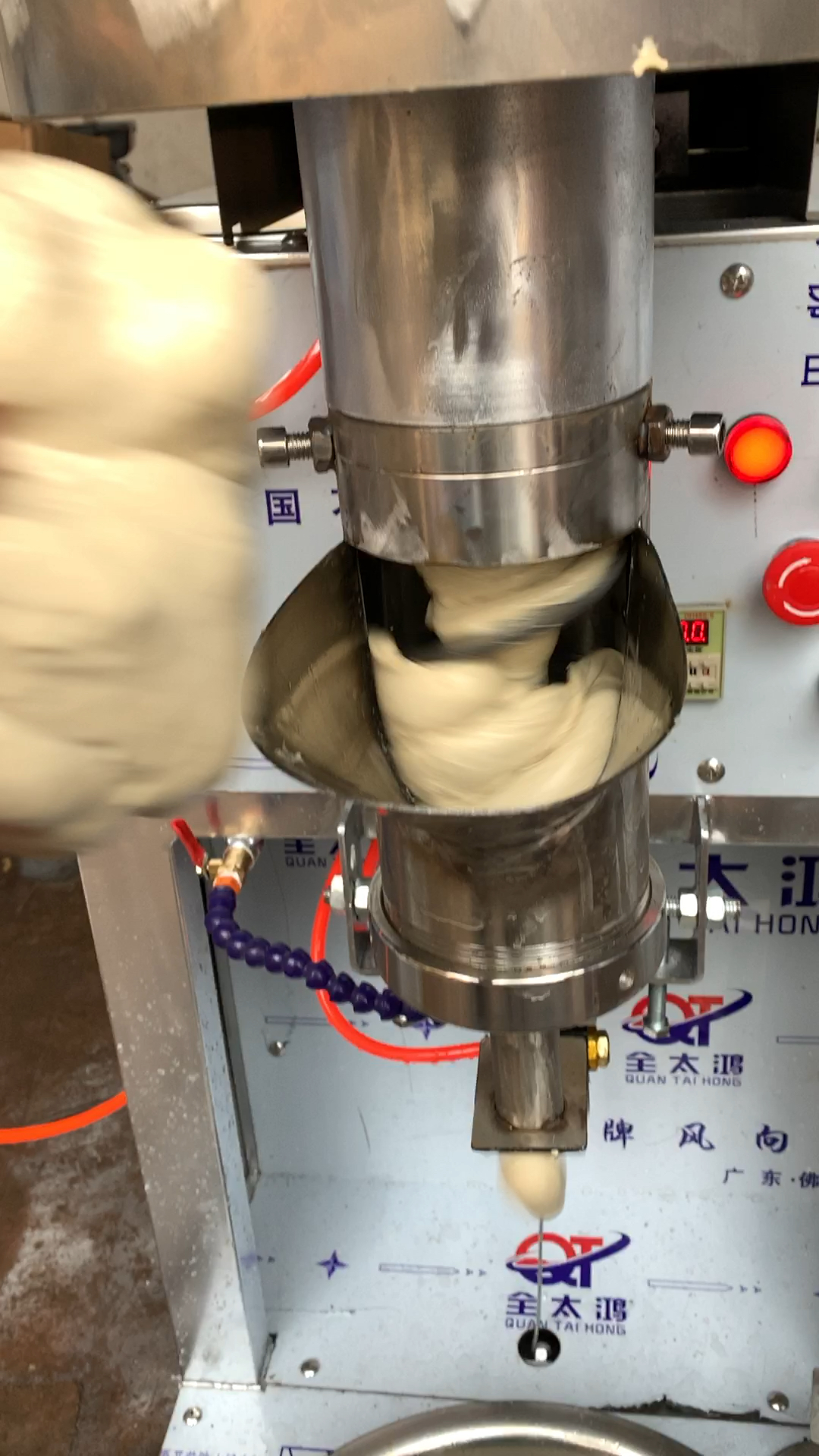 面筋串成型机#未曾相逢先一笑,初会便已许平生,这面筋串成型机怎醚