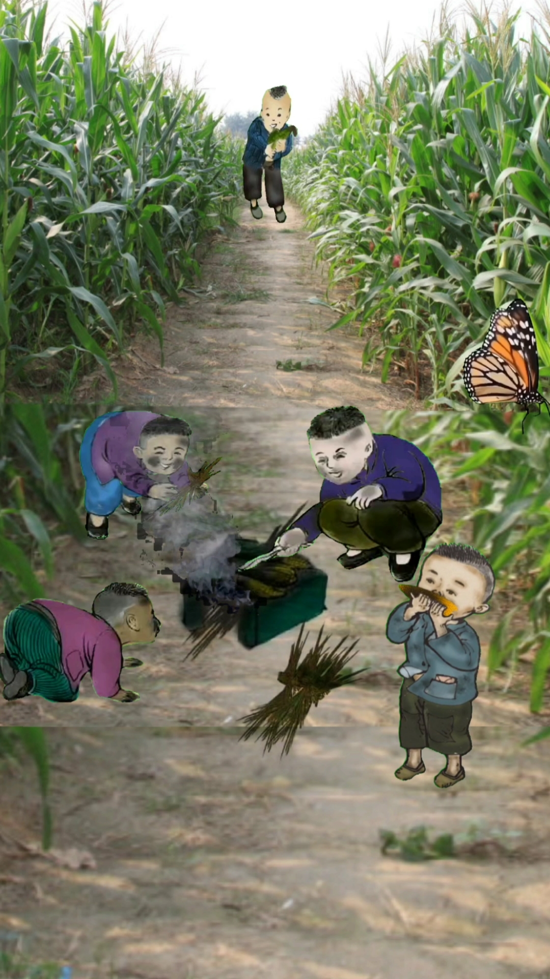 忆童年,60后70后80后的亲们有烤过玉米吗?