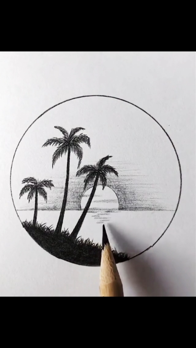 画画原来如此简单#风景小图怎么画好看?