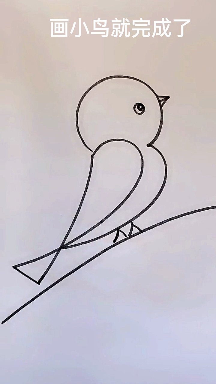 画画原来如此简单#123画小鸟