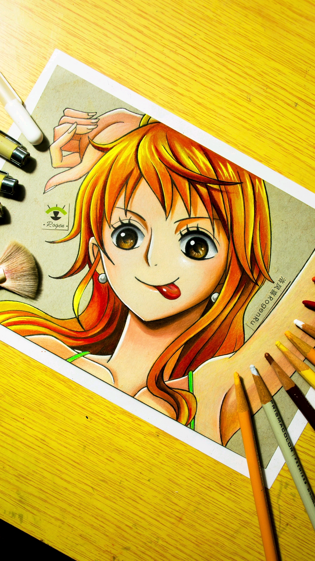 艺术季#二次元漫画手绘,今天把《海贼王》里的娜美画完