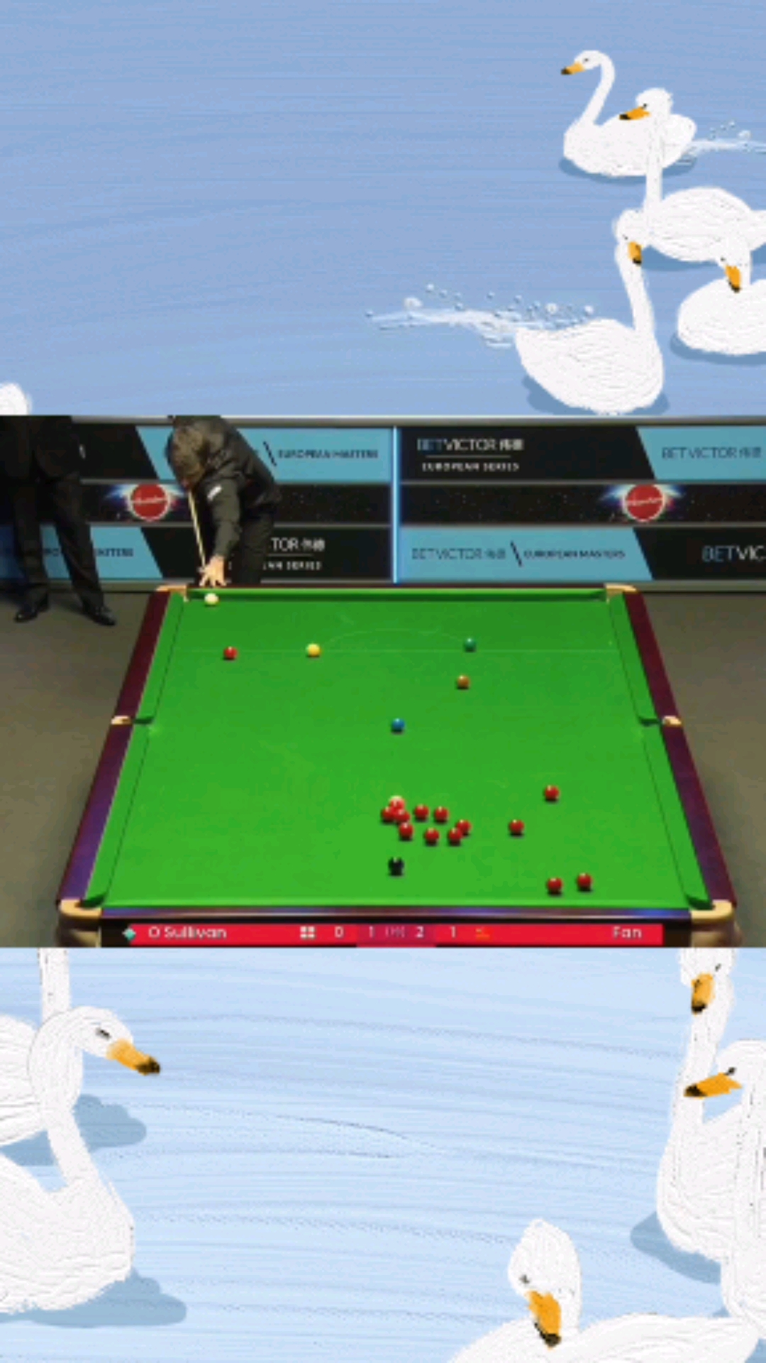 台球火箭奥沙利文精彩的翻袋进球