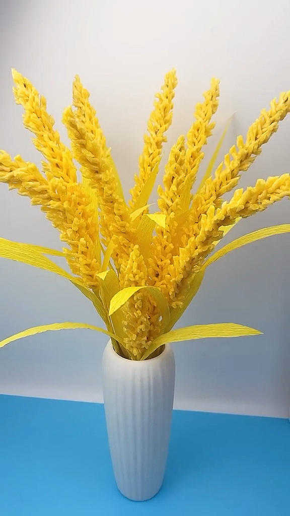 水果网手工,废物利用#水果网做的麦穗,像吗?-度小视