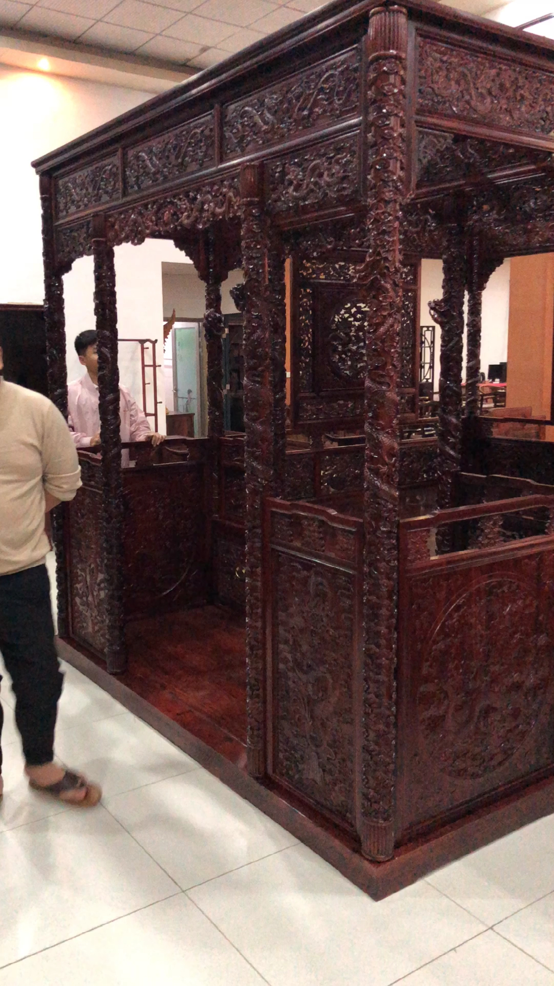 非洲小叶紫檀千工拔步床